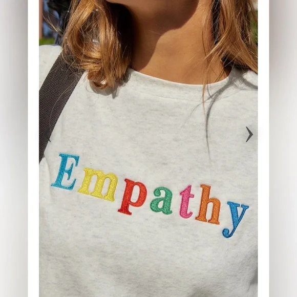 Empathy Gray Crew Neck Sweater - Picture 7 of 9